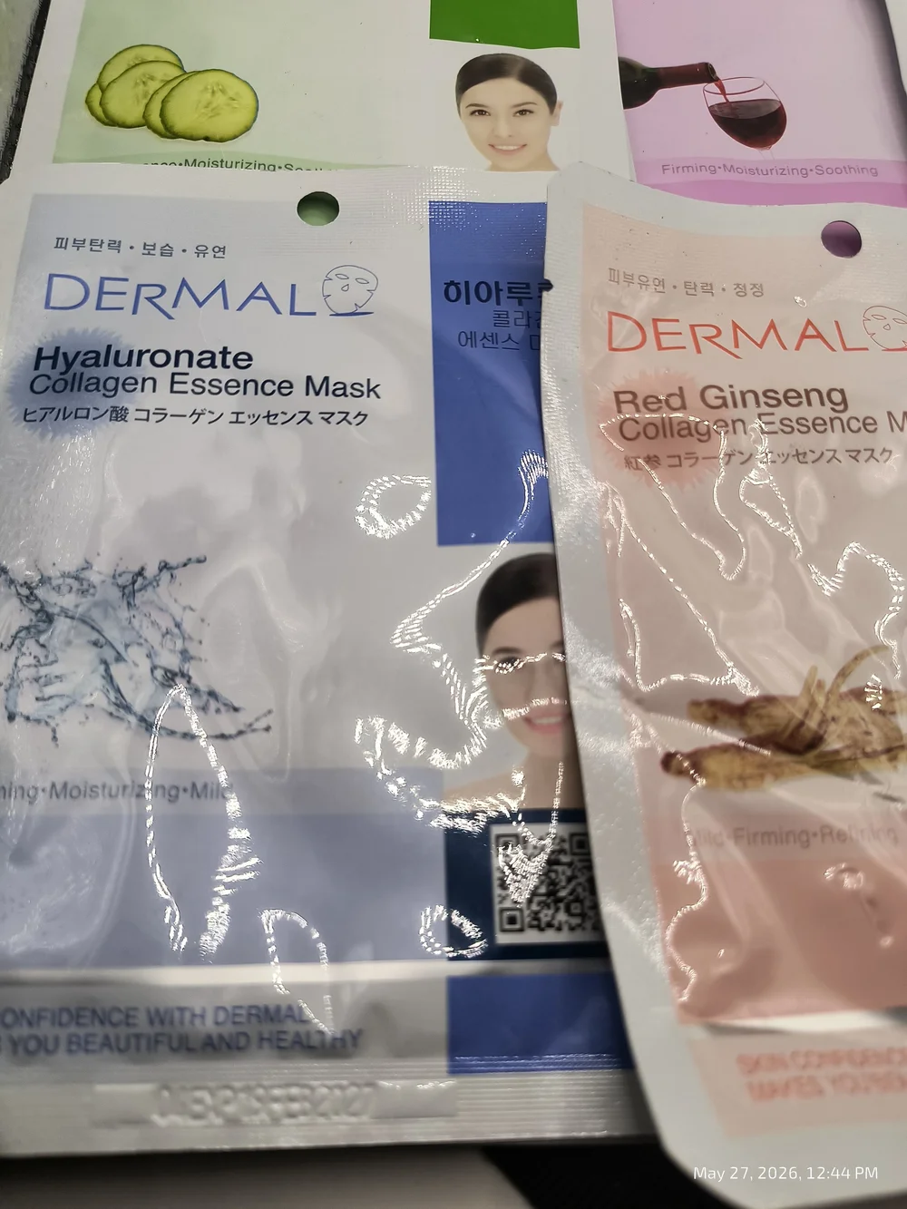 Dermal Collagen Essence Mask Variety Pack 6 CT New Skincare Face Mask